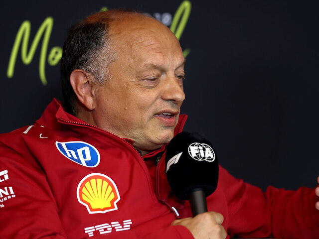 MONTREAL, QUEBEC - JUNE 13: Frederic Vasseur, Team Principal of Scuderia Ferrari in the Team Principals Press Conference during practice ahead of the F1 Grand Prix of Canada at Circuit Gilles-Villeneuve on June 13, 2025 in Montreal, Quebec.