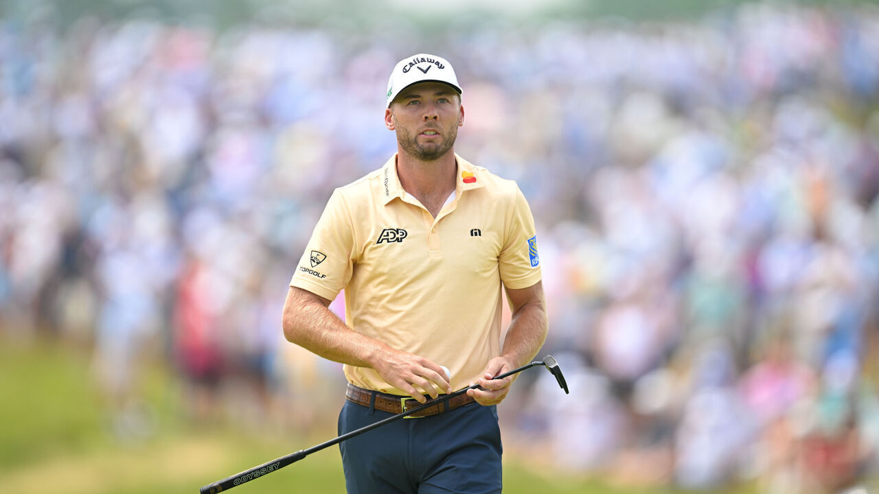 OAKMONT, PENNSYLVANIA - JUNE 13: Sam Burns walks off the sixth green during the second round of 125th U.S. Open Championship at Oakmont Country Club on June 13, 2025 in Oakmont, Pennsylvania.