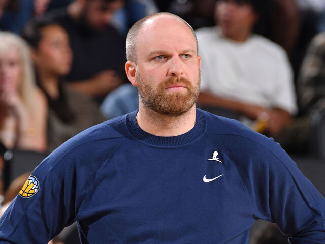 INGLEWOOD, CA - MARCH 21: Head Coach Taylor Jenkins of the Memphis Grizzlies looks on during the game against the LA Clippers on March 21, 2025 at Intuit Dome in Los Angeles, California. NOTE TO USER: User expressly acknowledges and agrees that, by downloading and/or using this Photograph, user is consenting to the terms and conditions of the Getty Images License Agreement. Mandatory Copyright Notice: Copyright 2025 NBAE