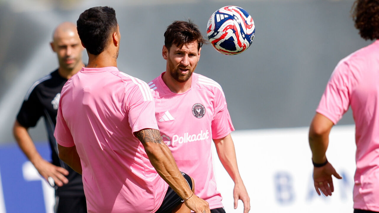 FORT LAUDERDALE, FLORIDA - JUNE 13: Lionel Messi (10) of Inter Miami CF attends an Inter Miami Training Session at Florida Blue Training Center on June 13, 2025 in Fort Lauderdale, Florida.