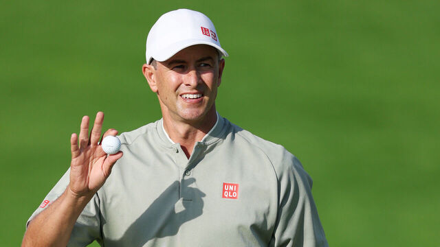 OAKMONT, PENNSYLVANIA - JUNE 14: Adam Scott of Australia acknowledges the crowd on the 13th green during the third round of the 125th U.S. OPEN at Oakmont Country Club on June 14, 2025 in Oakmont, Pennsylvania.