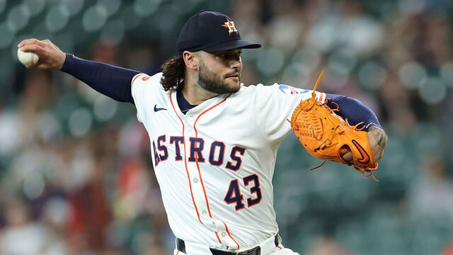 HOUSTON, TEXAS - JUNE 10: Lance McCullers Jr. #43 of the Houston Astros pitches during the first inning against the Chicago White Sox at Daikin Park on June 10, 2025 in Houston, Texas.