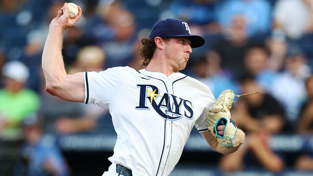 TAMPA, FLORIDA - JUNE 16: Ryan Pepiot #44 of the Tampa Bay Rays delivers a pitch in the first innning against the Baltimore Orioles at George M. Steinbrenner Field on June 16, 2025 in Tampa, Florida.