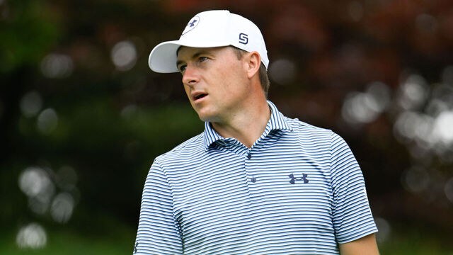 CROMWELL, CONNECTICUT - JUNE 18: Jordan Spieth looks on at the eleventh hole prior to the Travelers Championship 2025 at TPC River Highlands on June 18, 2025 in Cromwell, Connecticut.
