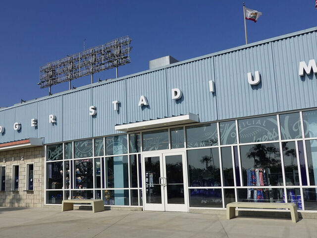 LOS ANGELES, CALIFORNIA - JUNE 05: A general overall view of Dodger Stadium exterior on June 05, 2025 in Los Angeles, California.
