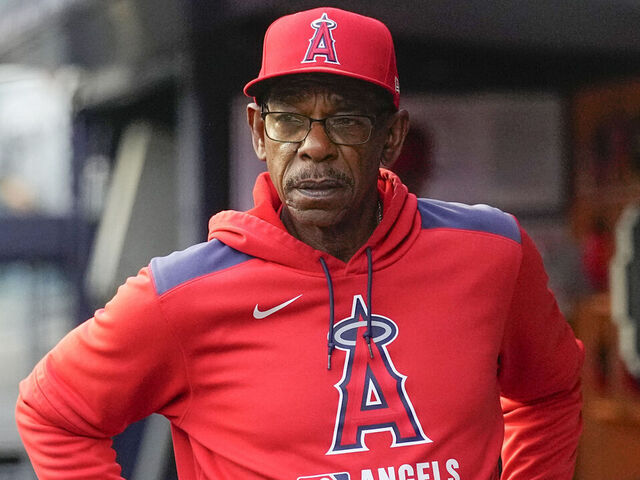 BRONX, NY - JUNE 17: Los Angeles Angels Manager Ron Washington (37) prior to a Major League Baseball game between the Los Angeles Angels and the New York Yankees on June 17, 2025, at Yankee Stadium in the Bronx, NY.