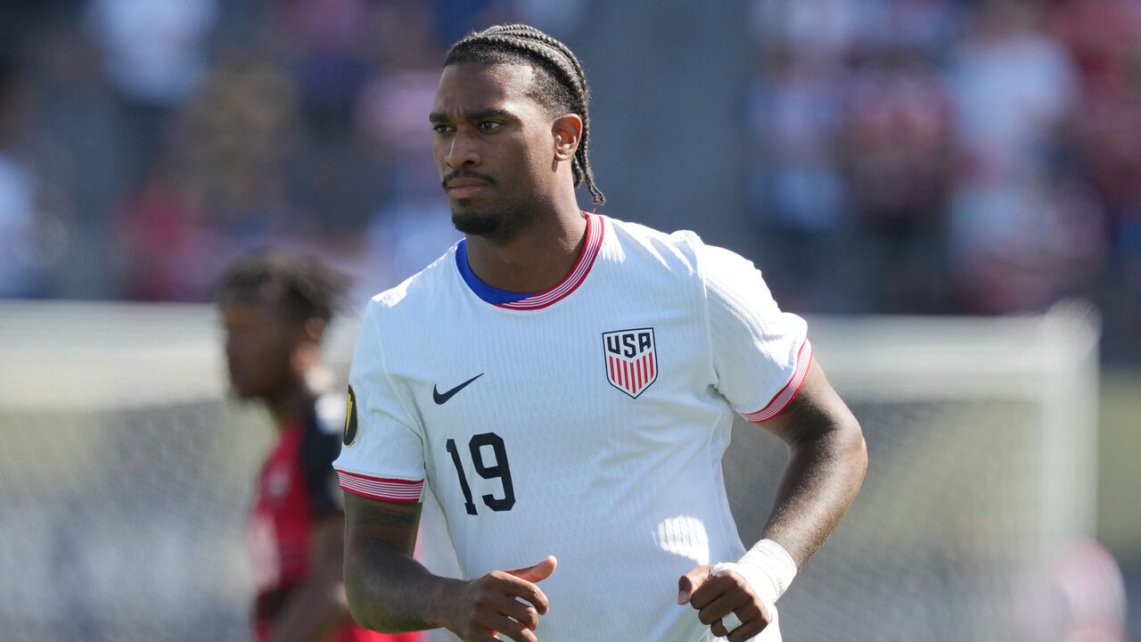 SAN JOSE, CALIFORNIA - JUNE 15: Haji Wright #19 of the United States during the second half against Trinidad and Tobago during a 2025 CONCACAF Gold Cup Group D match at PayPal Park on June 15, 2025 in San Jose, California.