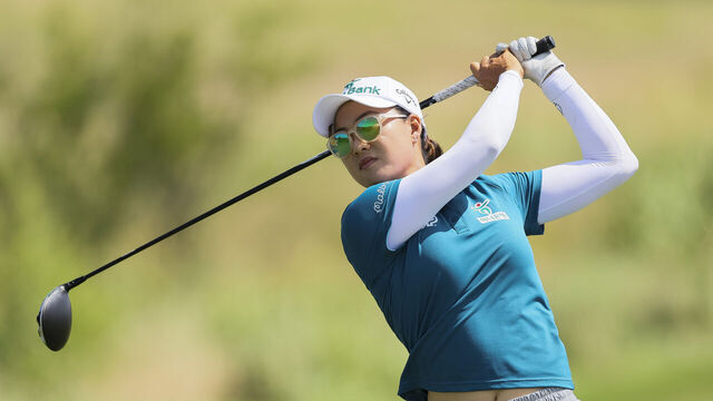 FRISCO, TEXAS - JUNE 22: Minjee Lee of Australia hits a tee shot on the second hole during the final round of the KPMG Women's PGA Championship 2025 at Fields Ranch East at PGA Frisco on June 22, 2025 in Frisco, Texas.