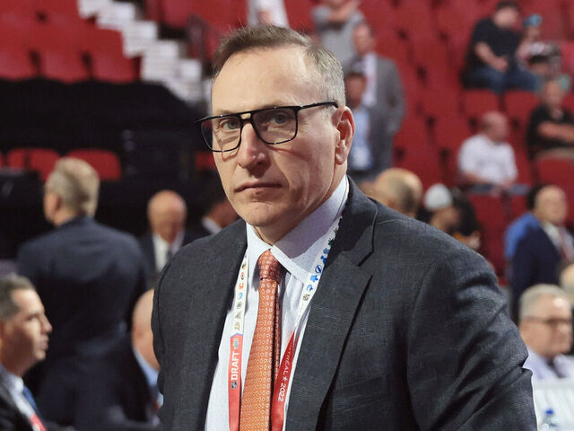 MONTREAL, QUEBEC - JULY 08: Pat Verbeek of the Anaheim Ducks attends the 2022 NHL Draft at the Bell Centre on July 08, 2022 in Montreal, Quebec, Canada.
