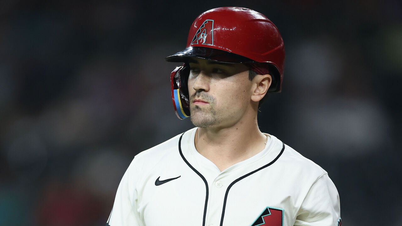 PHOENIX, ARIZONA - JUNE 09: Corbin Carroll #7 of the Arizona Diamondbacks during the MLB game at Chase Field on June 09, 2025 in Phoenix, Arizona. The Diamondbacks defeated the Mariners 8-4 in 11 innings.
