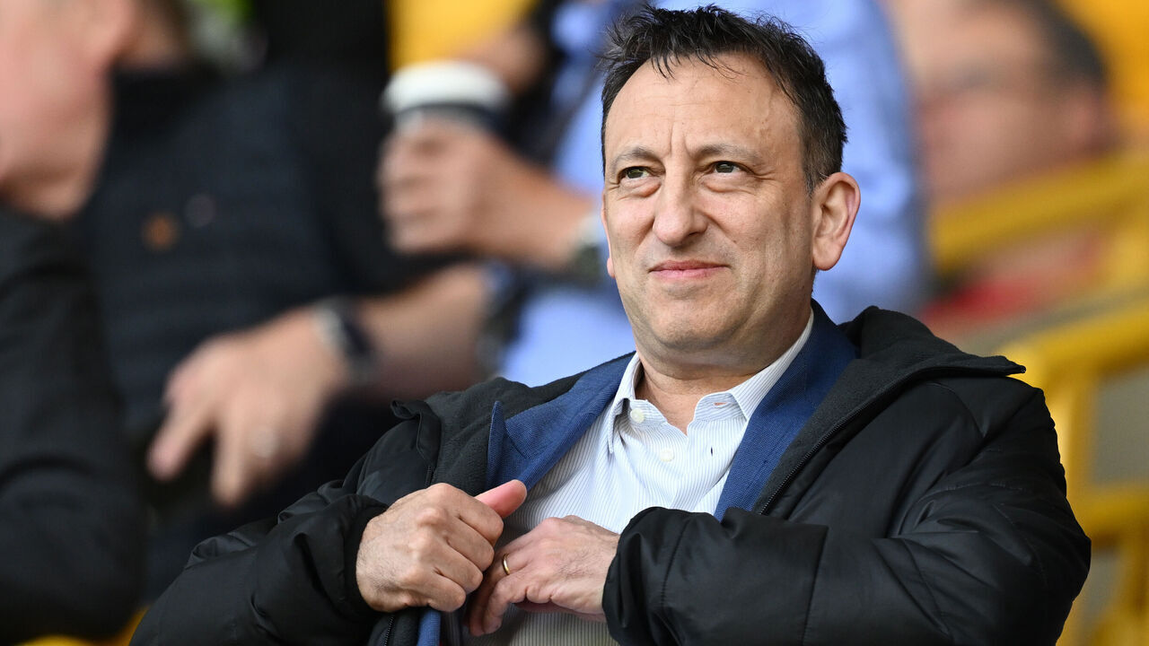 WOLVERHAMPTON, ENGLAND - MAY 10: Brighton owner Tony Bloom during the Premier League match between Wolverhampton Wanderers FC and Brighton & Hove Albion FC at Molineux on May 10, 2025 in Wolverhampton, England.
