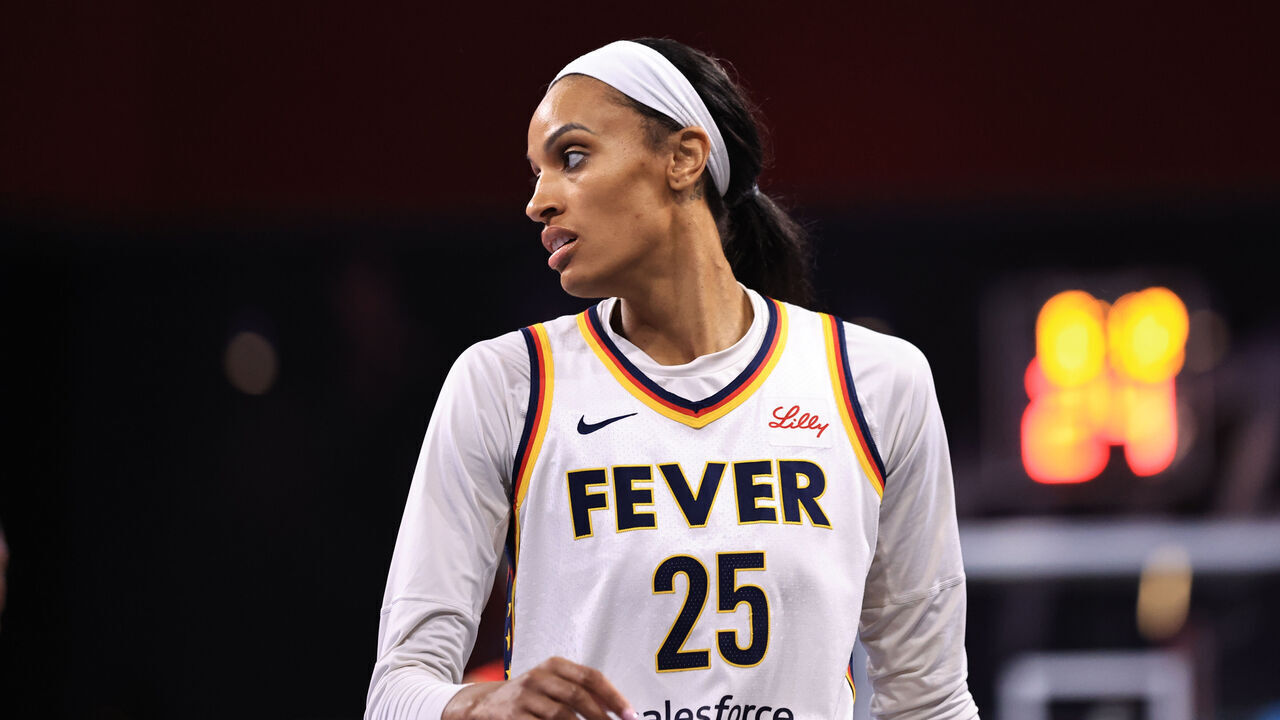 ATLANTA, GA - JUNE 10: DeWanna Bonner #25 of the Indiana Fever looks on during the game against the Atlanta Dream during a WNBA Commissioner's Cup Game on June 10, 2025 at Gateway Center Arena at College Park in Atlanta, Georgia. Mandatory Copyright Notice: Copyright 2025 NBAE