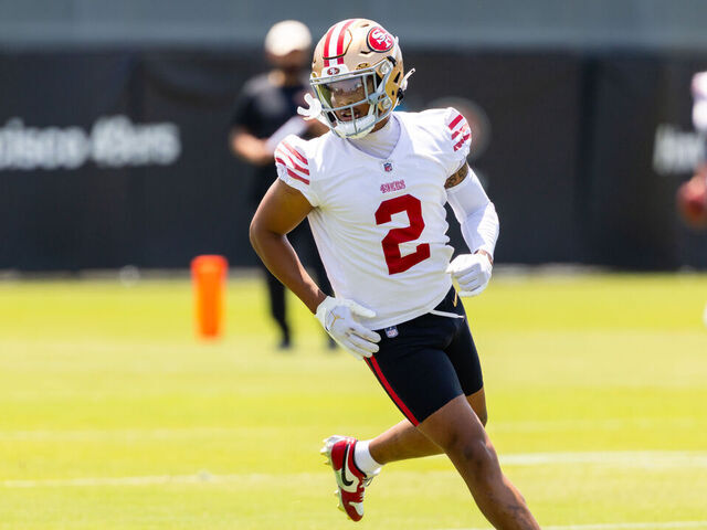 SANTA CLARA, CA - JUNE 04: San Francisco 49ers defensive back Deommodore Lenoir (2) does a drill during San Francisco 49ers OTA on June 4, 2025 at SAP Performance Facility in Santa Clara, CA.