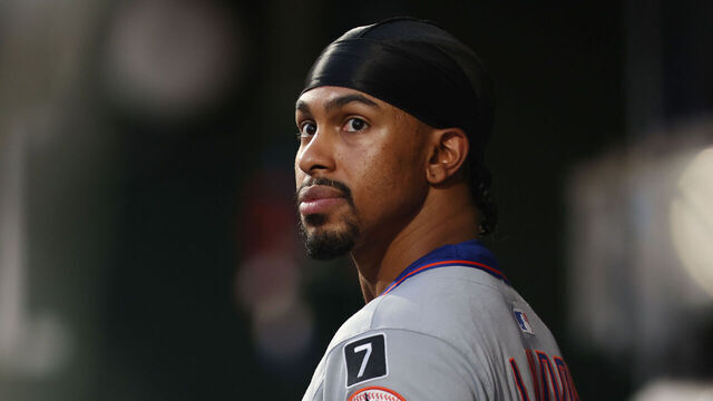 PHILADELPHIA, PA - JUNE 20: Francisco Lindor #12 of the New York Mets looks on from the dugout during the game between the New York Mets and the Philadelphia Phillies at Citizens Bank Park on Friday, June 20, 2025 in Philadelphia, Pennsylvania.