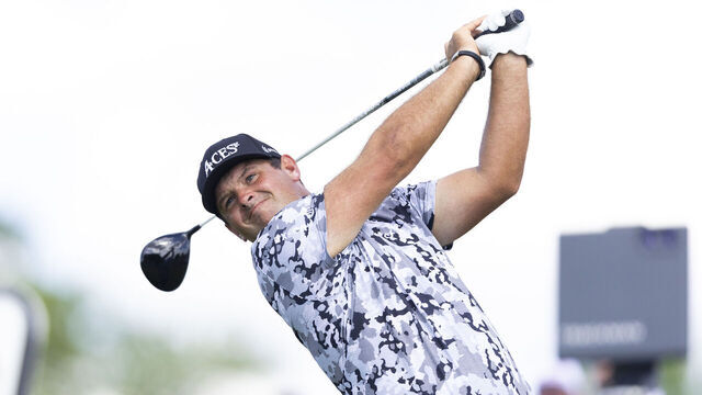 DALLAS, TEXAS - JUNE 28: Aces Patrick Reed of the United States tees off on hole #18 on day two of LIV Golf Dallas at Maridoe Golf Club on June 28, 2025 in Dallas, Texas.