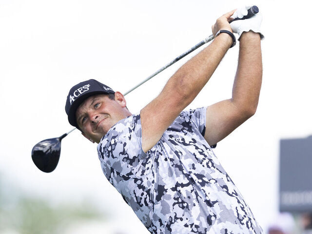 DALLAS, TEXAS - JUNE 28: Aces Patrick Reed of the United States tees off on hole #18 on day two of LIV Golf Dallas at Maridoe Golf Club on June 28, 2025 in Dallas, Texas.