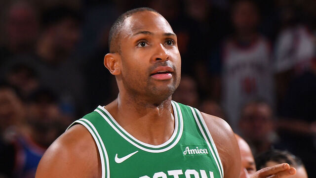 NEW YORK, NY - MAY 10: Al Horford #42 of the Boston Celtics during the game against the New York Knicks during Round Two Game Three of the 2025 NBA Playoffs on May 10, 2025 at Madison Square Garden in New York City, New York. Mandatory Copyright Notice: Copyright 2025 NBAE