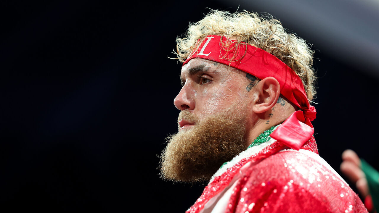 ANAHEIM, CALIFORNIA - JUNE 28: Jake Paul looks on ahead of his fight against Julio Cesar Chavez Jr at Honda Center on June 28, 2025 in Anaheim, California.