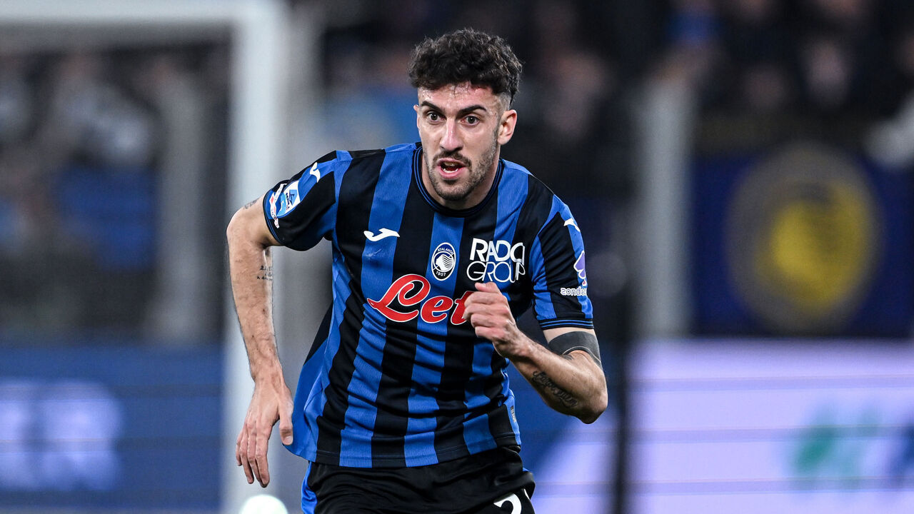 BERGAMO, ITALY - MARCH 16: Matteo Ruggeri of Atalanta BC in action during the Serie A match between Atalanta and Inter at Gewiss Stadium on March 16, 2025 in Bergamo, Italy.
