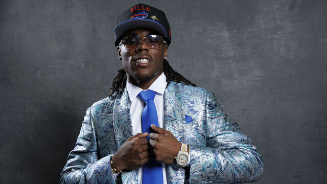 GREEN BAY, WISCONSIN - APRIL 24: Kentucky defensive back Maxwell Hairston poses for a portrait after being selected 30th overall by the Buffalo Bills during the first round of the 2025 NFL Draft on April 24, 2025 in Green Bay, Wisconsin.