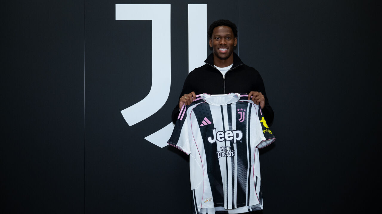TURIN, ITALY - JULY 4: Juventus new signing Jonathan David at Juventus headquarters on July 4, 2025 in Turin, Italy.