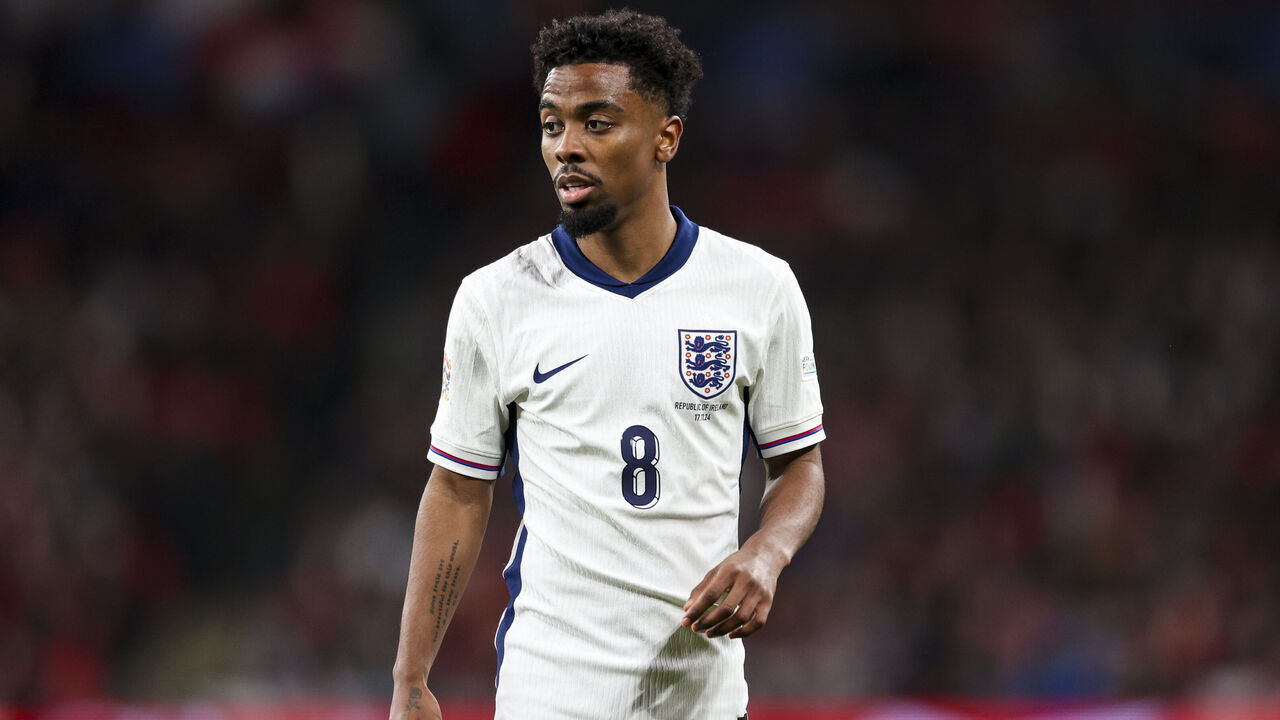 LONDON, ENGLAND - NOVEMBER 17: Angel Gomesof England during the UEFA Nations League 2024/25 League B Group B2 match between England and Republic of Ireland at Wembley Stadium on November 17, 2024 in London, England.