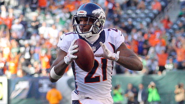 VIDEO: Broncos' Aqib Talib returns one-handed interception for 33-yard TD