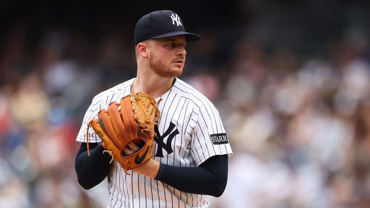 NEW YORK, NY - JUNE 28: Clarke Schmidt #36 of the New York Yankees pitches during the game against the Athletics at Yankee Stadium on June 28, 2025 in New York, New York.