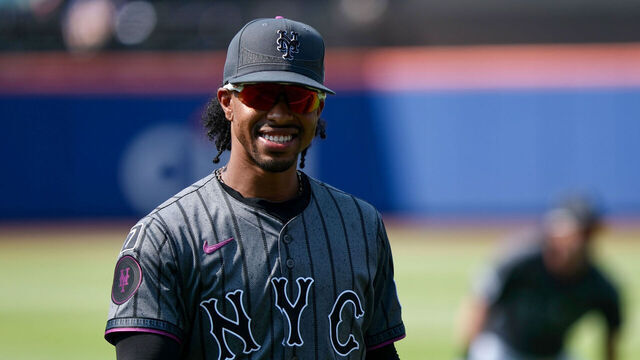 NEW YORK, NY - JULY 05: Francisco Lindor #12 of the New York Mets smiles prior to the game between the New York Yankees and the New York Mets at Citi Field on Saturday, July 5, 2025 in New York, New York.