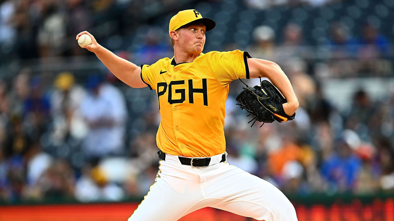 PITTSBURGH, PENNSYLVANIA - JUNE 27: Mitch Keller #23 of the Pittsburgh Pirates pitches during the first inning against the New York Mets at PNC Park on June 27, 2025 in Pittsburgh, Pennsylvania.