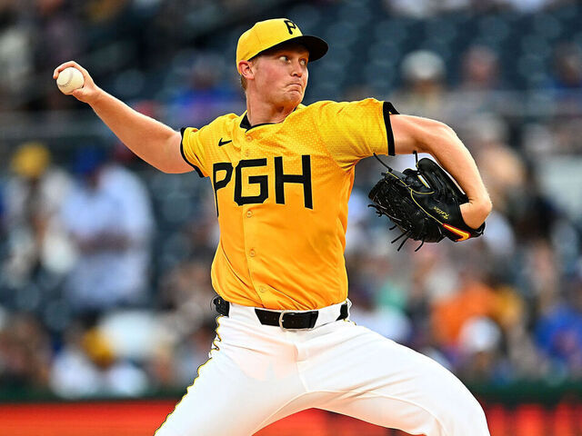 PITTSBURGH, PENNSYLVANIA - JUNE 27: Mitch Keller #23 of the Pittsburgh Pirates pitches during the first inning against the New York Mets at PNC Park on June 27, 2025 in Pittsburgh, Pennsylvania.