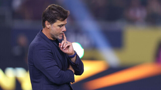 HOUSTON, TEXAS - JULY 6: A dejected Mauricio Pochettino manager / head coach of USA during the Gold Cup 2025 Final match between United States and Mexico at NRG Stadium on July 6, 2025 in Houston, Texas.