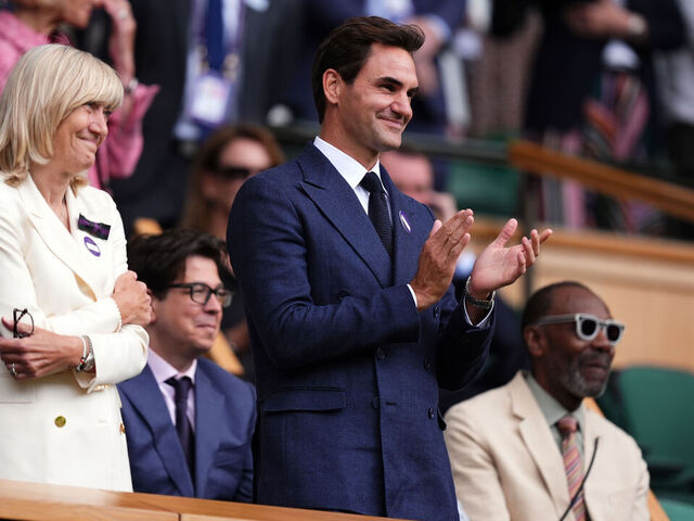 Roger Federer in the Royal Box on day eight of the 2025 Wimbledon Championships at the All England Lawn Tennis and Croquet Club, London. Picture date: Monday July 7, 2025.