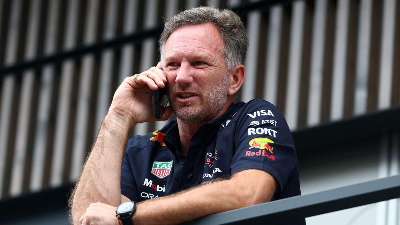 SPIELBERG, AUSTRIA - JUNE 27: Christian Horner, Team Principal of Oracle Red Bull Racing on the phone in the Paddock prior to practice ahead of the F1 Grand Prix of Austria at Red Bull Ring on June 27, 2025 in Spielberg, Austria.