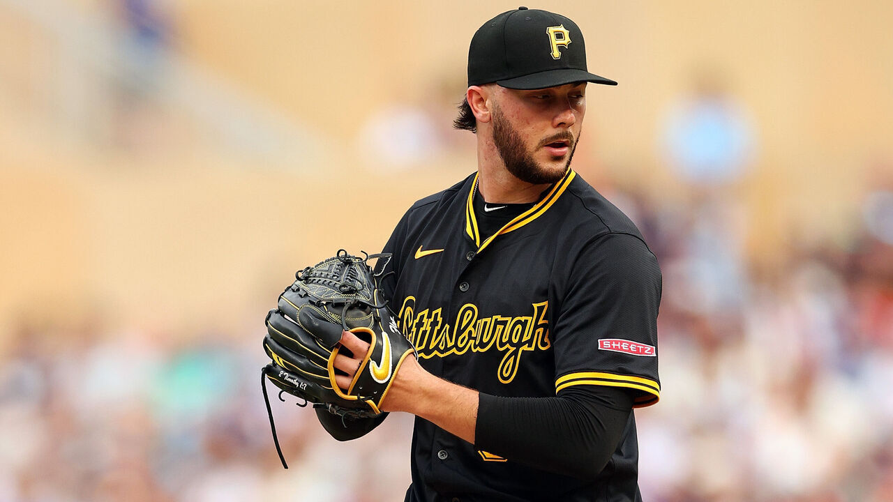 MINNEAPOLIS, MINNESOTA - JULY 11: Paul Skenes #30 of the Pittsburgh Pirates delivers a pitch against the Minnesota Twins in the first inning at Target Field on July 11, 2025 in Minneapolis, Minnesota. The Twins defeated the Pirates 2-1.