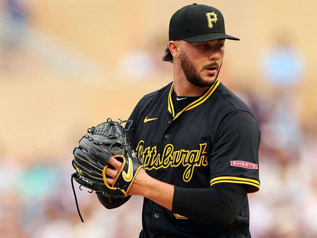 MINNEAPOLIS, MINNESOTA - JULY 11: Paul Skenes #30 of the Pittsburgh Pirates delivers a pitch against the Minnesota Twins in the first inning at Target Field on July 11, 2025 in Minneapolis, Minnesota. The Twins defeated the Pirates 2-1.