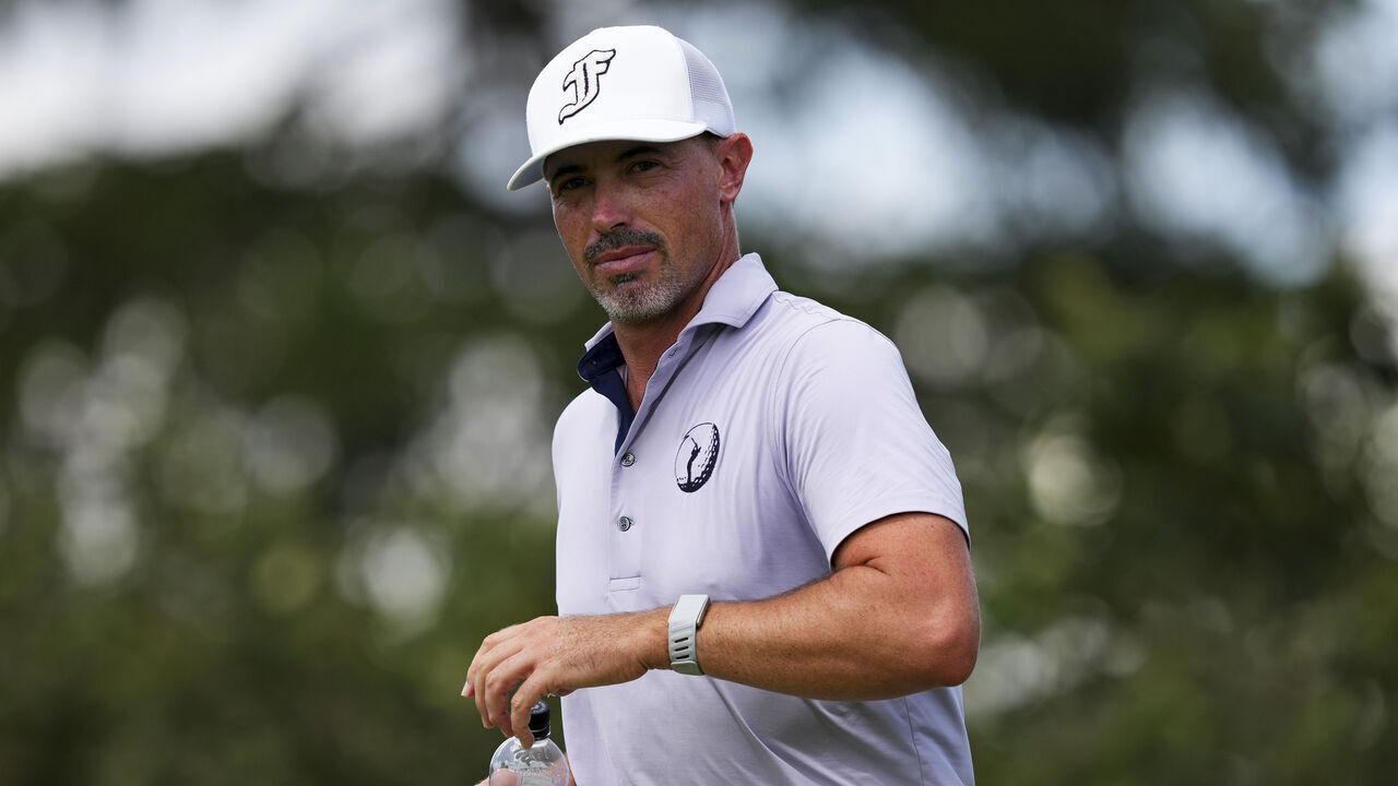 LOUISVILLE, KENTUCKY - JULY 12: Paul Peterson looks on while playing the second hole during the third round of the ISCO Championship 2025 at Hurstbourne Country Club on July 12, 2025 in Louisville, Kentucky.