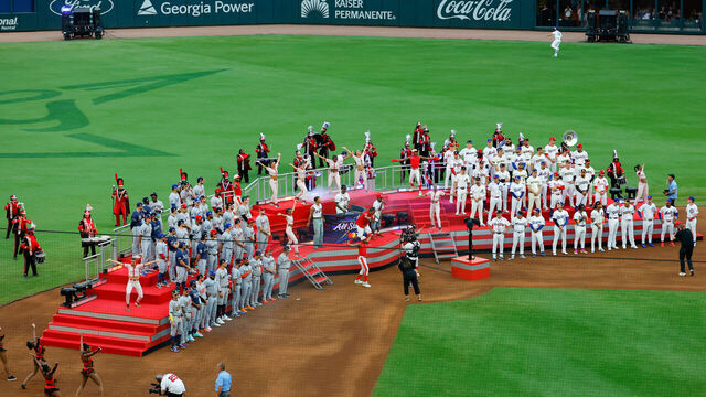 ATLANTA, GA - JULY 15: A general view as Ludacris and Jermaine Dupri perform prior to the 95th MLB All-Star Game presented by Mastercard at Truist Park on Tuesday, July 15, 2025 in Atlanta, Georgia.