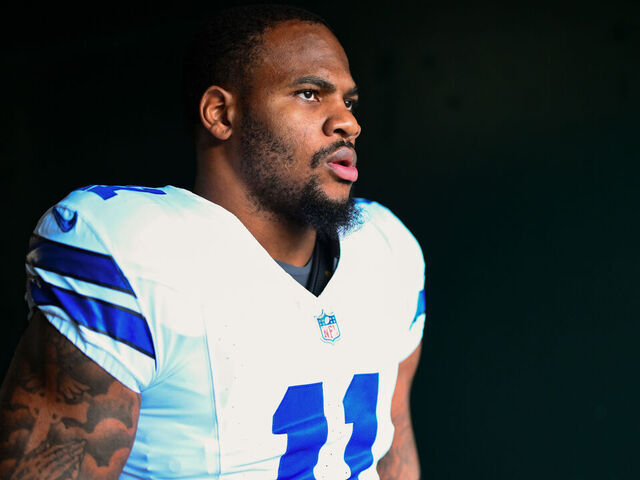 PHILADELPHIA, PA - DECEMBER 29: Dallas Cowboys defensive lineman Micah Parsons (11) enters the field before the game between the Dallas Cowboys and Philadelphia Eagles on December 29, 2024 at Lincoln Financial Field in Philadelphia, PA.