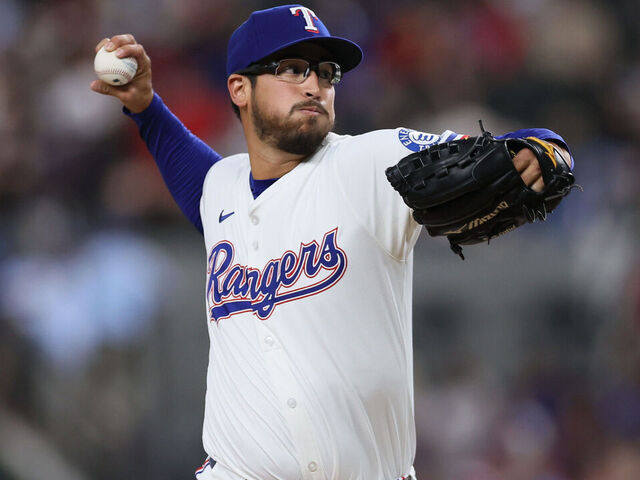 ARLINGTON, TEXAS - JULY 02: Dane Dunning #33 of the Texas Rangers pitches during the seventh inning against the Baltimore Orioles at Globe Life Field on July 02, 2025 in Arlington, Texas.