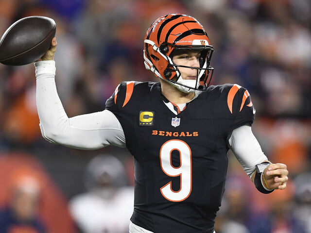 CINCINNATI, OH - DECEMBER 28: Cincinnati Bengals Quarterback Joe Burrow (9) passes during the NFL football game between the Denver Broncos and the Cincinnati Bengals on December 28, 2024, at Paycor Stadium in Cincinnati, Ohio.