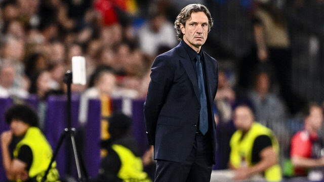 Basel, Switzerland - July 19: head coach Laurent Bonadei of France looks on during the UEFA Women's EURO 2025 Quarter-Final match between France and Germany at St. Jakob-Park on July 19, 2025 in Basel, Switzerland.