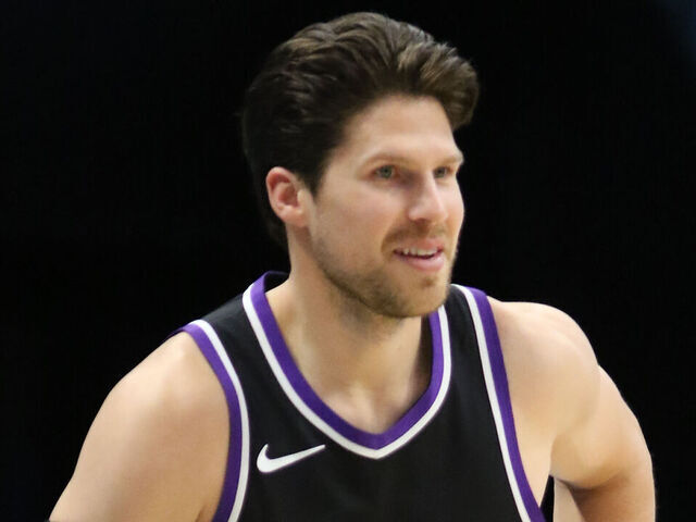 CHARLOTTE, NC - APRIL 4: Doug McDermott #7 of the Sacramento Kings looks on during the game against the Charlotte Hornets on April 4, 2025 at Spectrum Center in Charlotte, North Carolina. Mandatory Copyright Notice: Copyright 2025 NBAE