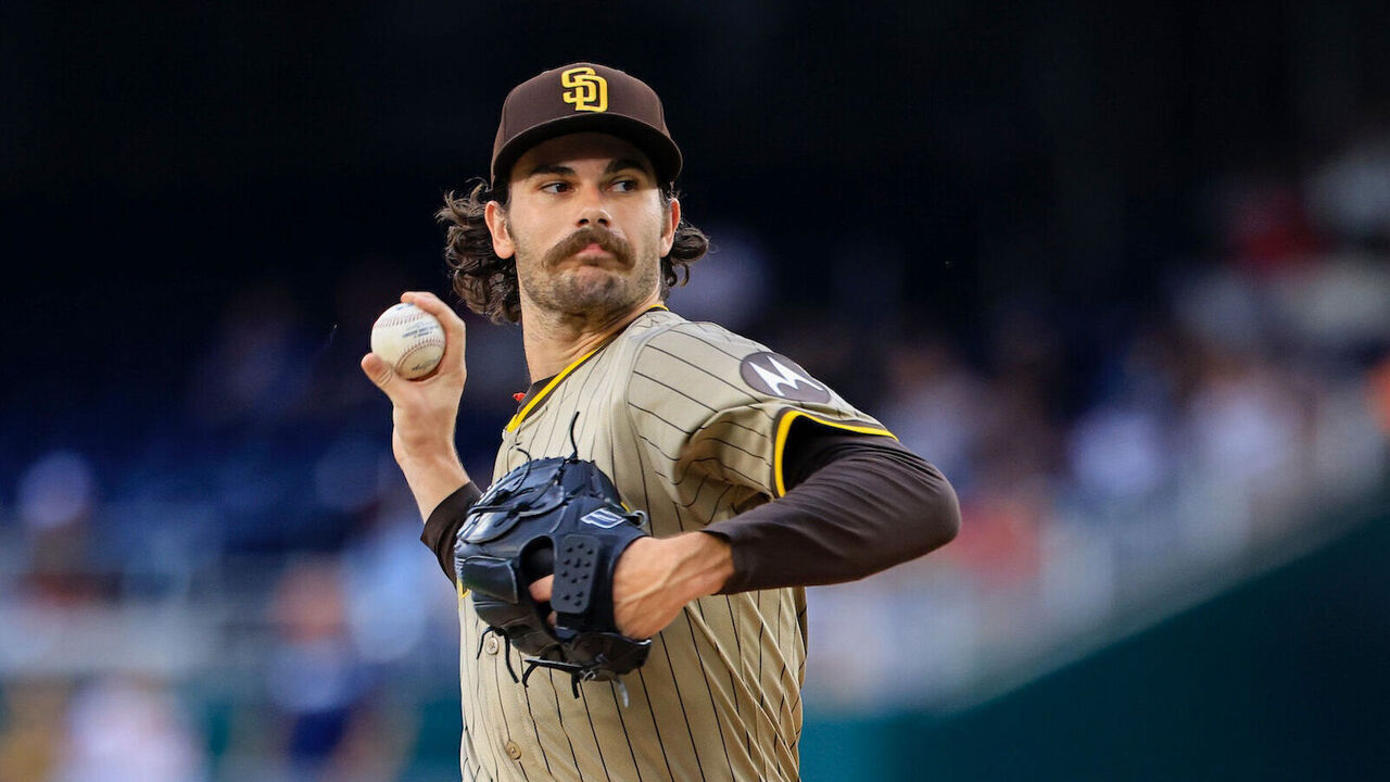 WASHINGTON, DC - JULY 18: Dylan Cease #84 of the San Diego Padres pitches during the game between the San Diego Padres and the Washington Nationals at Nationals Park on Friday, July 18, 2025 in Washington, District of Columbia.