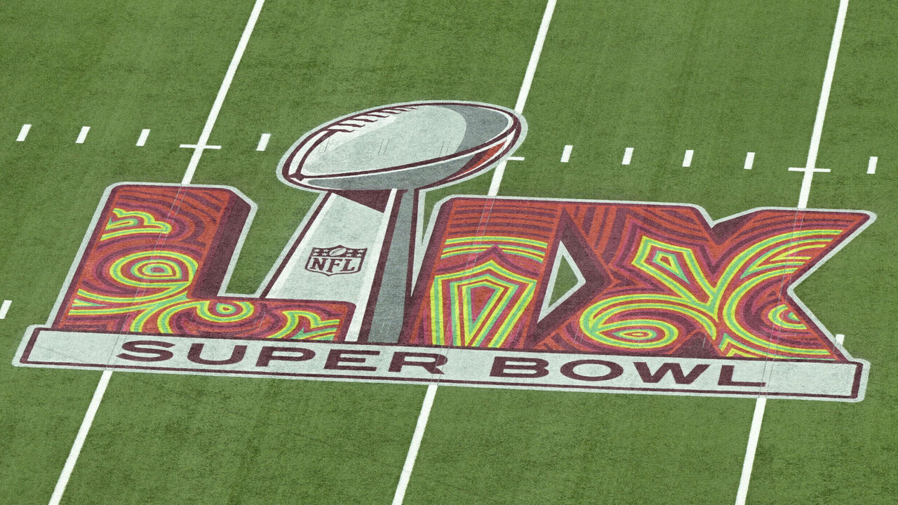 Football: Super Bowl LIX: A view of the Super Bowl logo during the Philadelphia Eagles vs Kansas City Chiefs game at Caesar's Superdome. New Orleans, LA 2/9/2025 CREDIT: Kohjiro Kinno (Set Number: X164677 TK1)