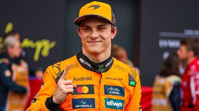 SPA, BELGIUM - JULY 27: :Oscar Piastri of Australia and McLare celebrates in Parc ferme during the F1 Grand Prix of Belgium at Circuit de Spa-Francorchamps on July 27, 2025 in Spa, Belgium.