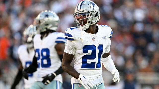 CLEVELAND, OHIO - SEPTEMBER 08: Caelen Carson #21 of the Dallas Cowboys looks on during the third quarter against the Cleveland Browns at Huntington Bank Field on September 08, 2024 in Cleveland, Ohio.