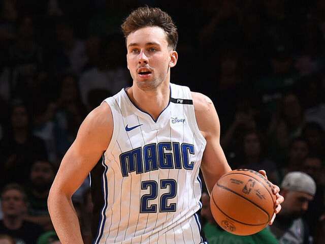 BOSTON, MA - APRIL 29: Franz Wagner #22 of the Orlando Magic dribbles the ball during the game against the Boston Celtics during Round 1 Game 5 of the 2025 NBA Playoffs on April 29, 2025 at TD Garden in Boston, Massachusetts. NOTE TO USER: User expressly acknowledges and agrees that, by downloading and/or using this Photograph, user is consenting to the terms and conditions of the Getty Images License Agreement. Mandatory Copyright Notice: Copyright 2025 NBAE