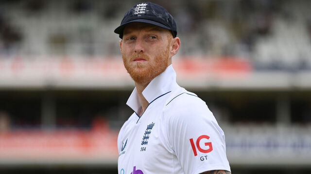 LONDON, ENGLAND - JUNE 02: England captain Ben Stokes wears a shirt in tribute to Graham Thorpe ahead of day one of the First LV= Insurance Test match between England and New Zealand at Lord's Cricket Ground on June 02, 2022 in London, England.
