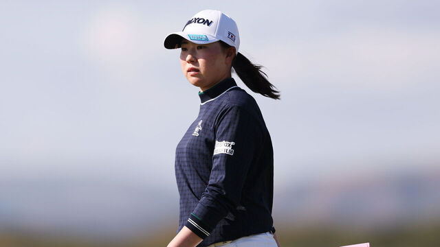 BRIDGEND, WALES - JULY 31: Rio Takeda of Japan walks on the 17th hole during the first round of the AIG Women's Open 2025 at Royal Porthcawl Golf Club on July 31, 2025 in Bridgend, Wales.